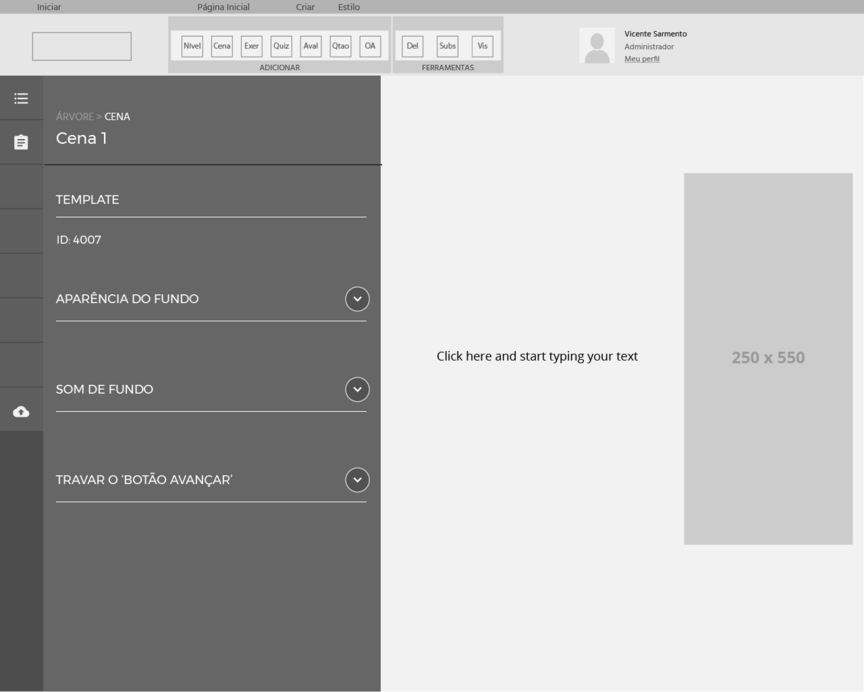 QuickLessons wireframe.